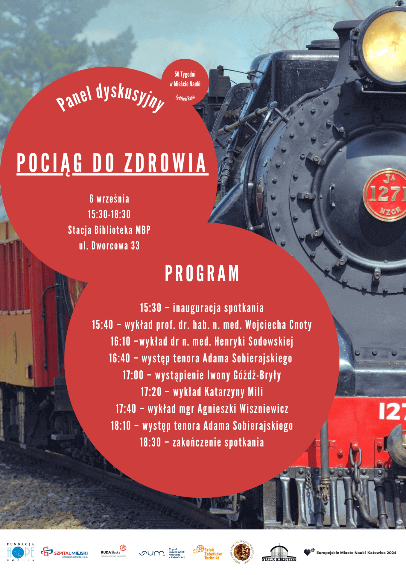 Pociag do zdrowia plakat